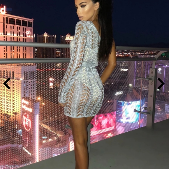 Arianna Asymmetrical Dress - Rose Gold - Picture 2 of 6